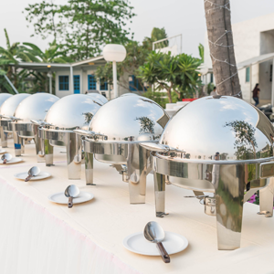 Outdoor catering setup