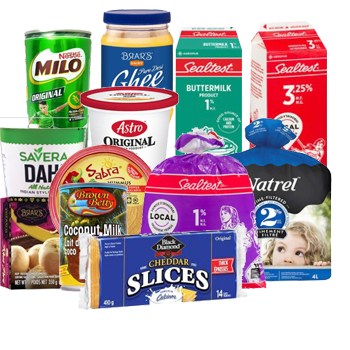 Dairy and grocery products